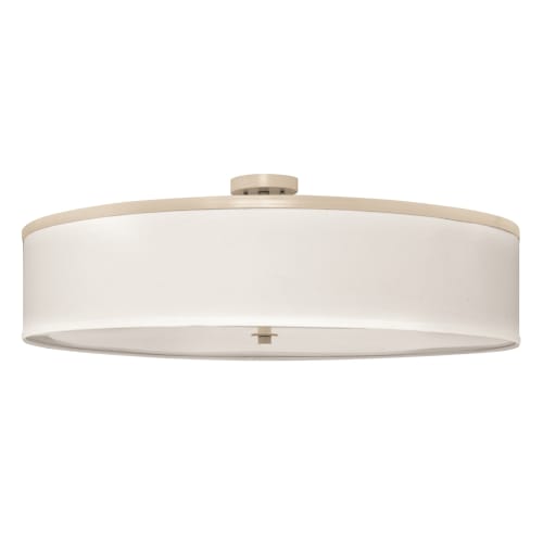 Drum Pendant, 36"Dia x 12"H, Powdercoated Plymouth Rock Tan, White Shade